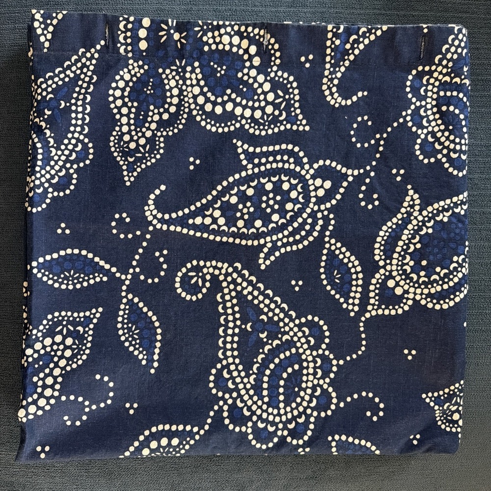 Target Home Paisley Dot Shower Curtain Navy White Fabric Cotton 70 X 70